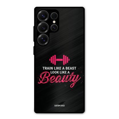 Train Like Beast Samsung Galaxy S25 Ultra Mobile Back Cover - Typography PrintShield Case