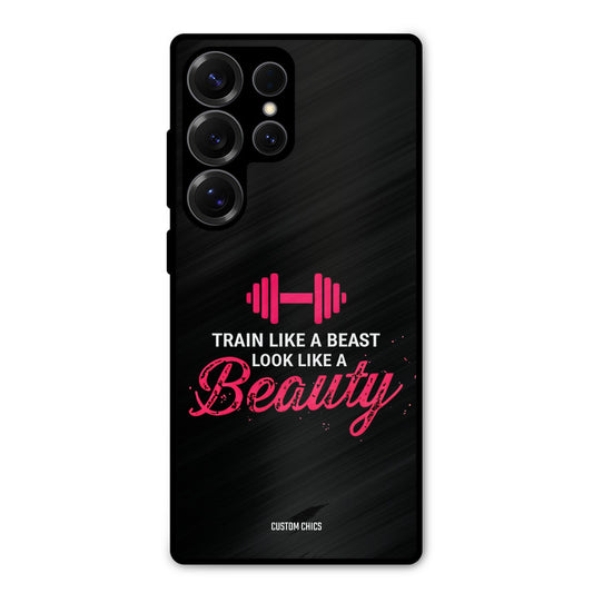 Train Like Beast Samsung Galaxy S25 Ultra Mobile Back Cover - Typography PrintShield Case