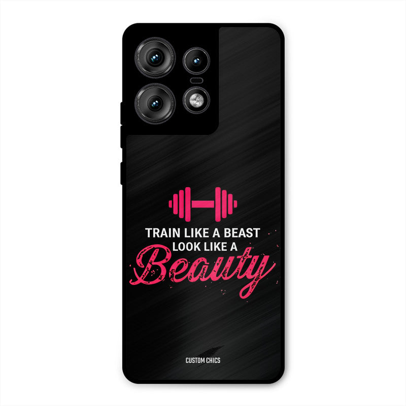 Train Like Beast Motorola Edge 50 Pro Mobile Back Cover - Typography PrintShield Case