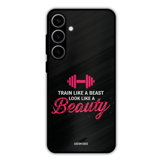Train Like Beast Samsung Galaxy S24 Plus Mobile Back Cover - Typography PrintShield Case