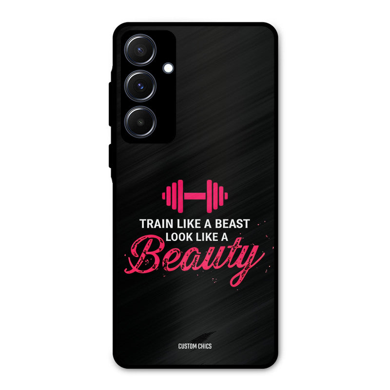 Train Like Beast Samsung Galaxy A55 5G Mobile Back Cover - Typography PrintShield Case