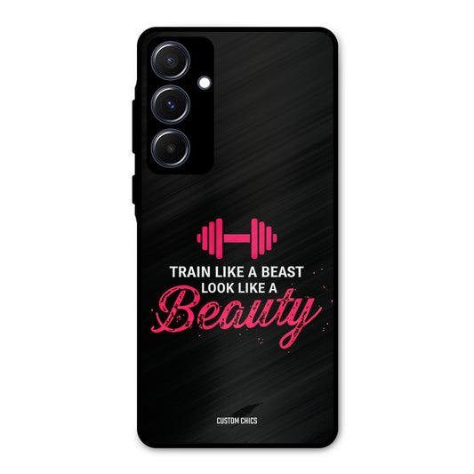 Train Like Beast Samsung Galaxy A55 5G Mobile Back Cover - Typography PrintShield Case