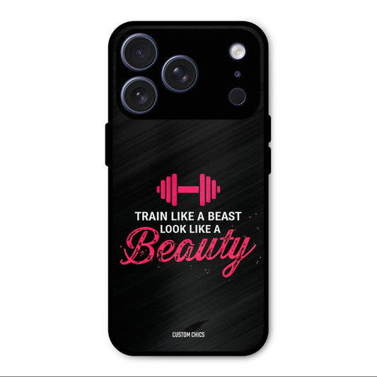 Train Like Beast iPhone 17 Pro Max Mobile Back Cover - Typography PrintShield Case