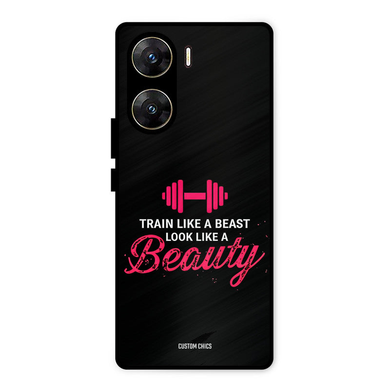 Train Like Beast Vivo V29e Mobile Back Cover - Typography PrintShield Case