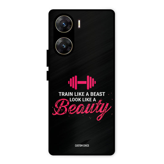 Train Like Beast Vivo V29e Mobile Back Cover - Typography PrintShield Case