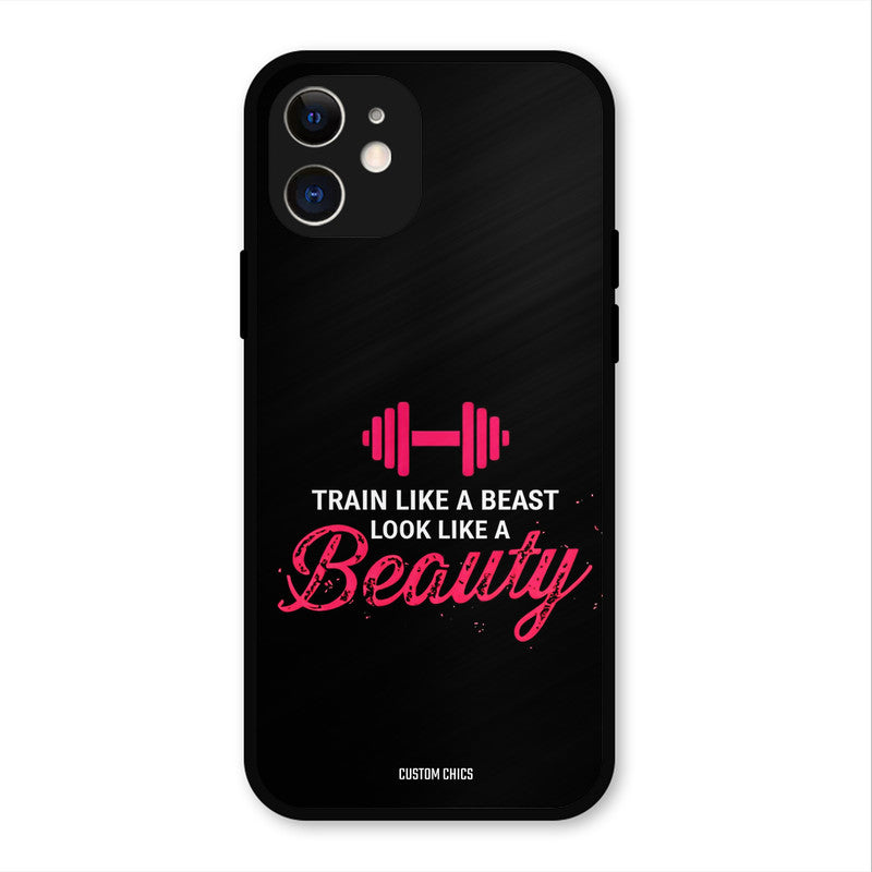 Train Like Beast iPhone 12 Mobile Back Cover - Typography PrintShield Case