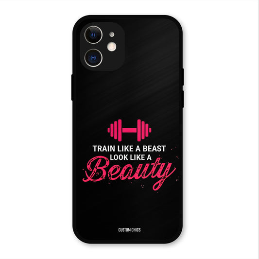 Train Like Beast iPhone 12 Mobile Back Cover - Typography PrintShield Case