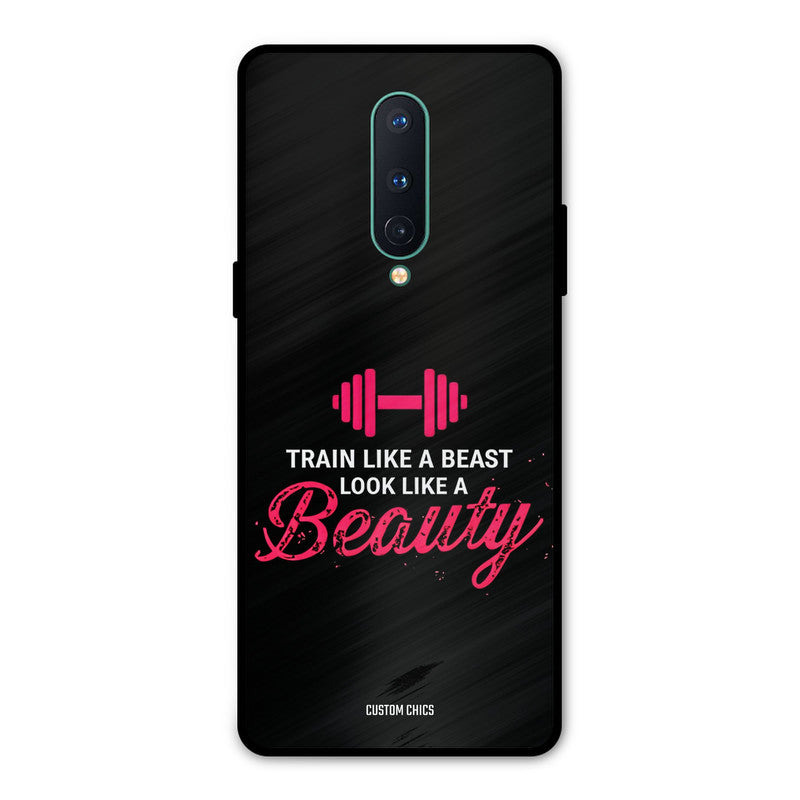 Train Like Beast Oneplus 8 Mobile Back Cover - Typography PrintShield Case