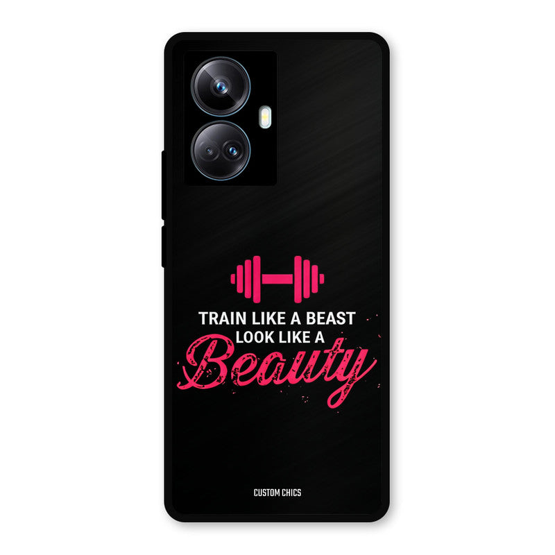 Train Like Beast Realme 10 Pro Plus Mobile Back Cover - Typography PrintShield Case