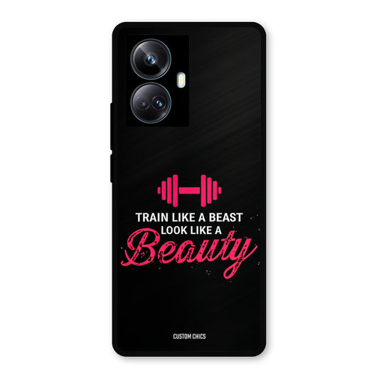 Train Like Beast Realme 10 Pro Plus Mobile Back Cover - Typography PrintShield Case