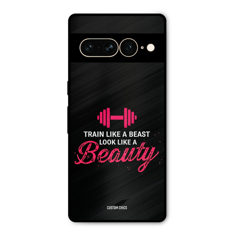 Train Like Beast Google Pixel 7 Pro Mobile Back Cover - Typography PrintShield Case