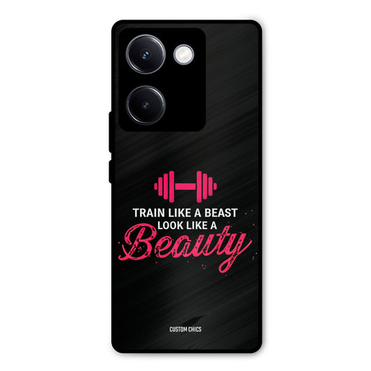 Train Like Beast Vivo Y300 Plus Mobile Back Cover - Typography PrintShield Case