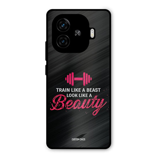 Train Like Beast iQoo Neo 10R Mobile Back Cover - Typography PrintShield Case