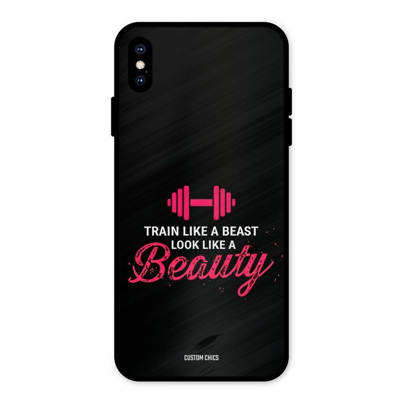 Train Like Beast iPhone XS Max Mobile Back Cover - Typography PrintShield Case