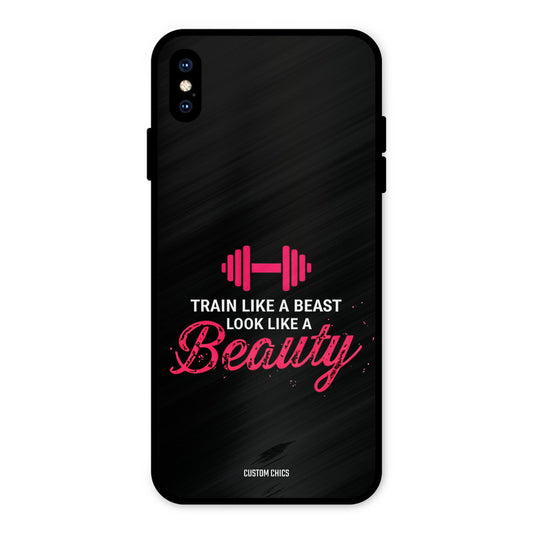 Train Like Beast iPhone XS Max Mobile Back Cover - Typography PrintShield Case