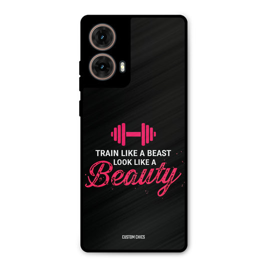 Train Like Beast Moto G85 Mobile Back Cover - Typography PrintShield Case