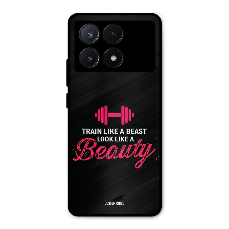 Train Like Beast Poco X6 Pro Mobile Back Cover - Typography PrintShield Case