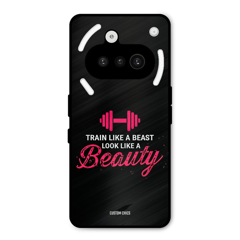 Train Like Beast Nothing Phone 3A Mobile Back Cover - Typography PrintShield Case
