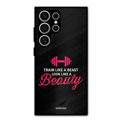 Train Like Beast Samsung Galaxy S24 Ultra Mobile Back Cover - Typography PrintShield Case