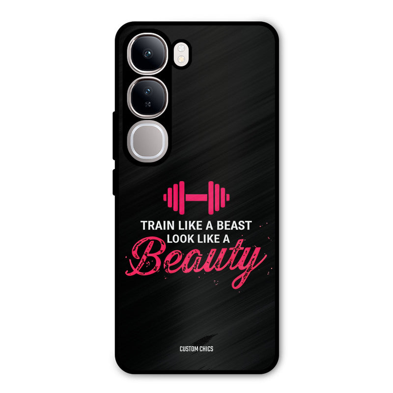 Train Like Beast Vivo Y300 Mobile Back Cover - Typography PrintShield Case
