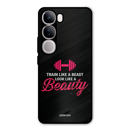 Train Like Beast Vivo Y300 Mobile Back Cover - Typography PrintShield Case