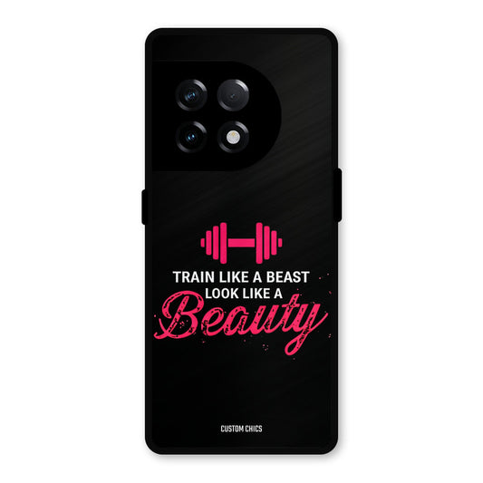 Train Like Beast OnePlus 11R Mobile Back Cover - Typography PrintShield Case