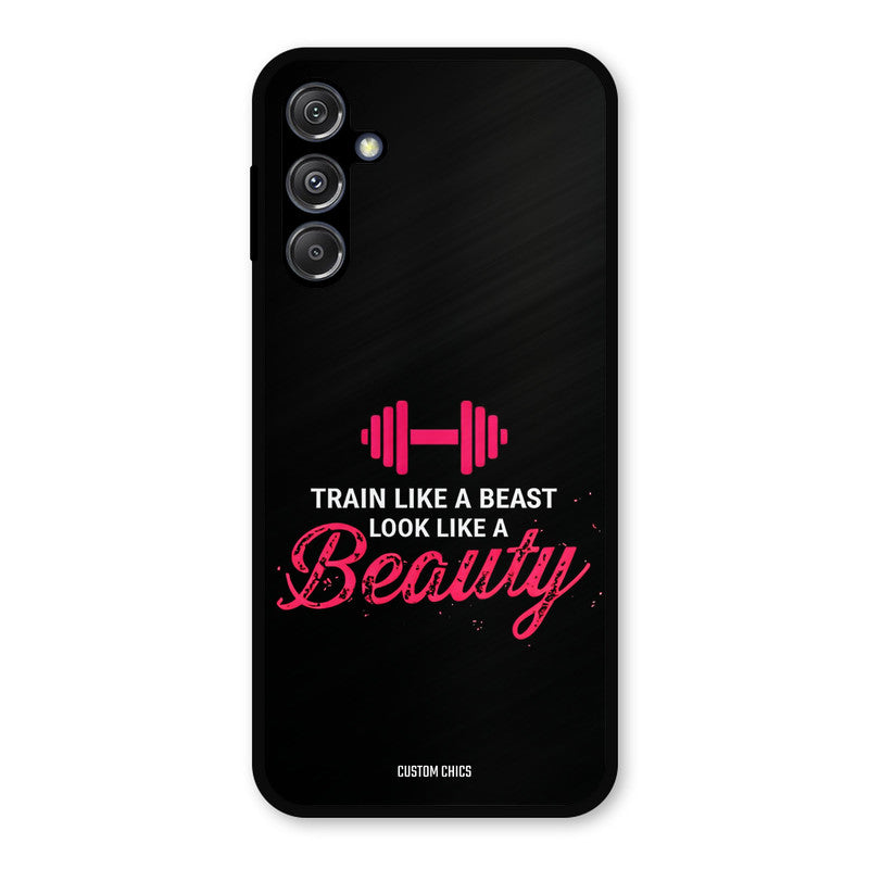 Train Like Beast Samsung Galaxy M34 5G Mobile Back Cover - Typography PrintShield Case