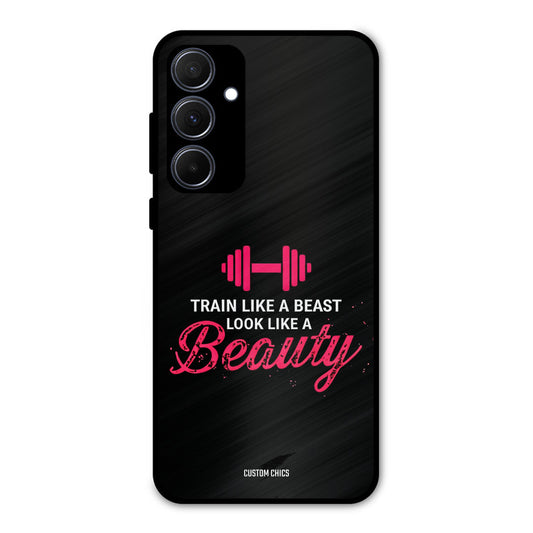 Train Like Beast Samsung Galaxy A35 5G Mobile Back Cover - Typography PrintShield Case