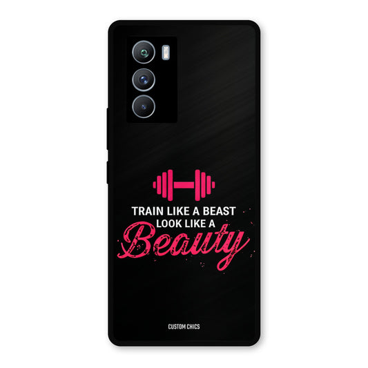 Train Like Beast iQOO 9SE Mobile Back Cover - Typography PrintShield Case