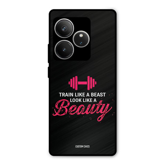 Train Like Beast Realme GT 6 Mobile Back Cover - Typography PrintShield Case