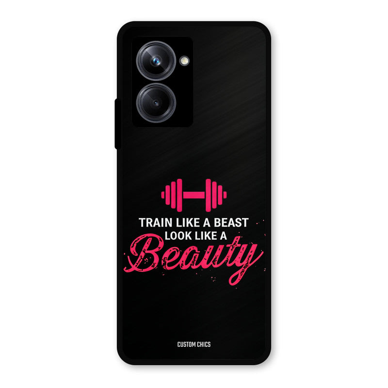 Train Like Beast Realme 10 Pro Mobile Back Cover - Typography PrintShield Case
