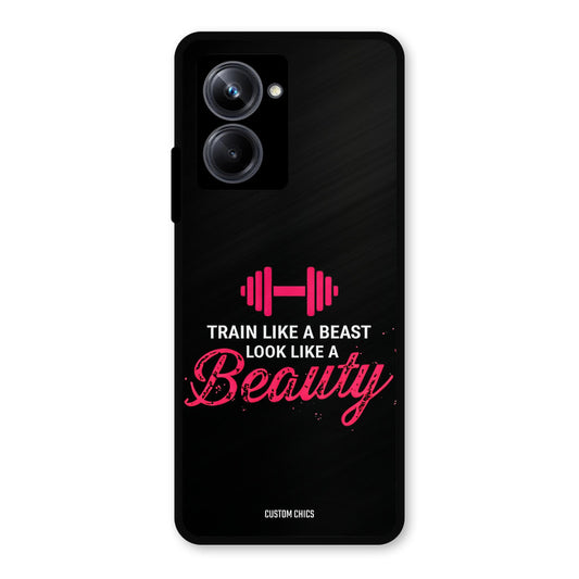 Train Like Beast Realme 10 Pro Mobile Back Cover - Typography PrintShield Case