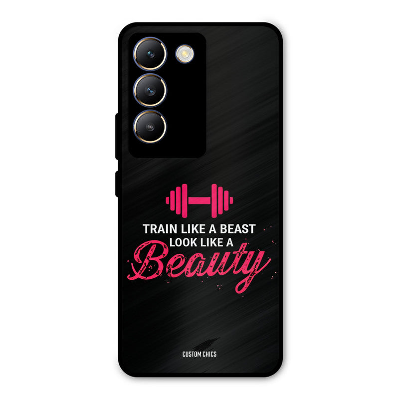 Train Like Beast Vivo Y200e Mobile Back Cover - Typography PrintShield Case