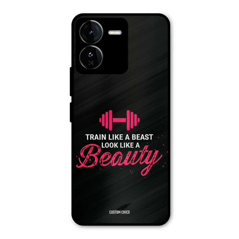 Train Like Beast iQOO Z9 Mobile Back Cover - Typography PrintShield Case