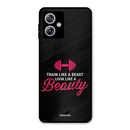Train Like Beast Moto G54 Mobile Back Cover - Typography PrintShield Case