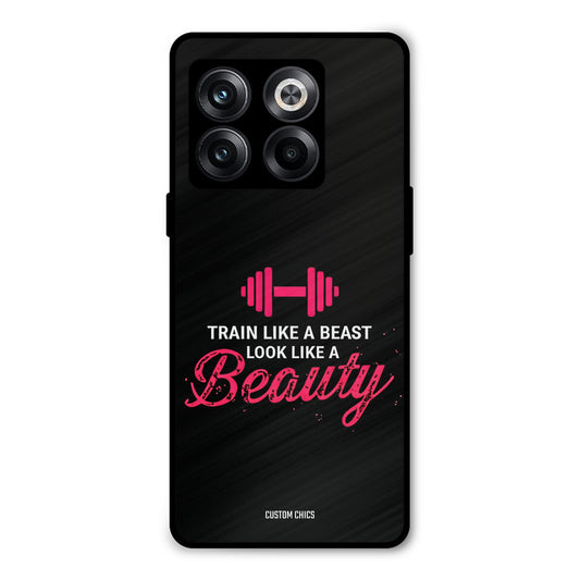 Train Like Beast Oneplus 10T Mobile Back Cover - Typography PrintShield Case