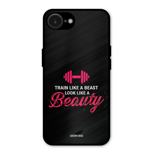 Train Like Beast iPhone 16e Mobile Back Cover - Typography PrintShield Case