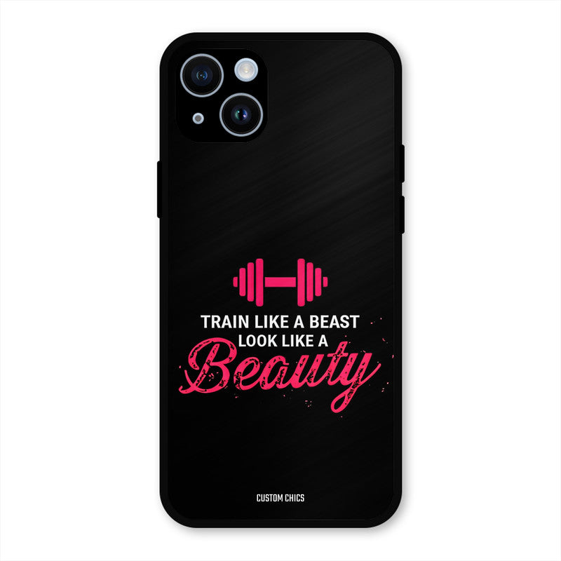 Train Like Beast iPhone 14 Mobile Back Cover - Typography PrintShield Case
