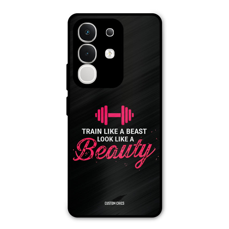 Train Like Beast Vivo T4x Mobile Back Cover - Typography PrintShield Case