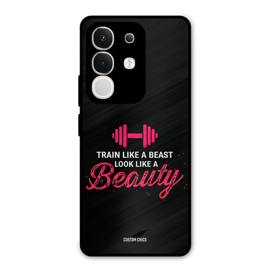 Train Like Beast Vivo T4x Mobile Back Cover - Typography PrintShield Case