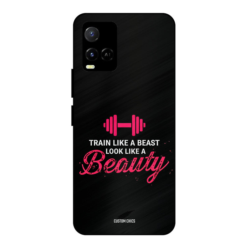 Train Like Beast Vivo Y33s Mobile Back Cover - Typography PrintShield Case