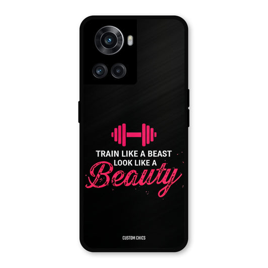 Train Like Beast OnePlus 10R Mobile Back Cover - Typography PrintShield Case