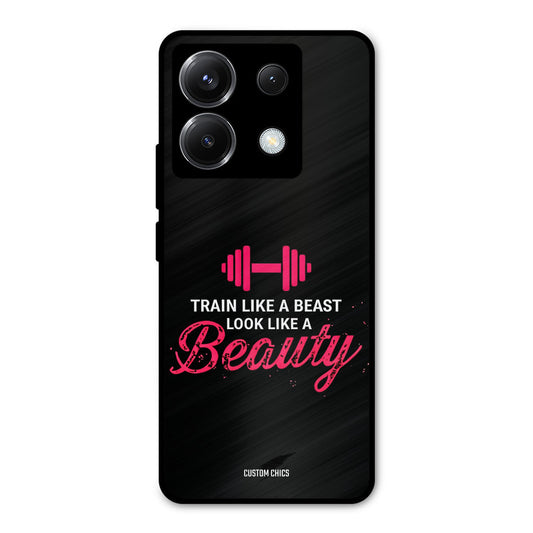 Train Like Beast Poco X6 Mobile Back Cover - Typography PrintShield Case