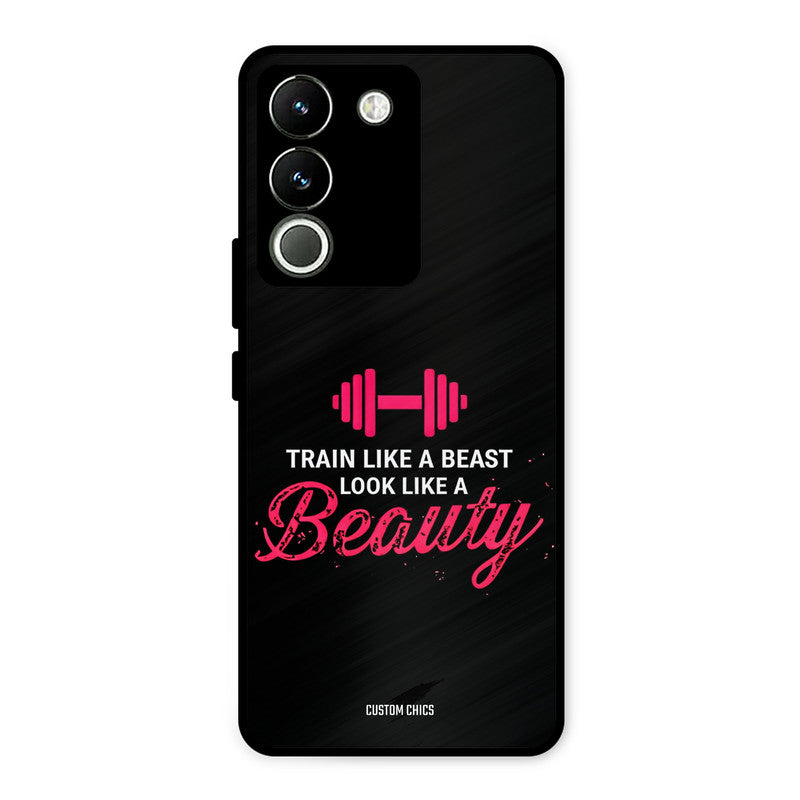 Train Like Beast Vivo Y200 Mobile Back Cover - Typography PrintShield Case