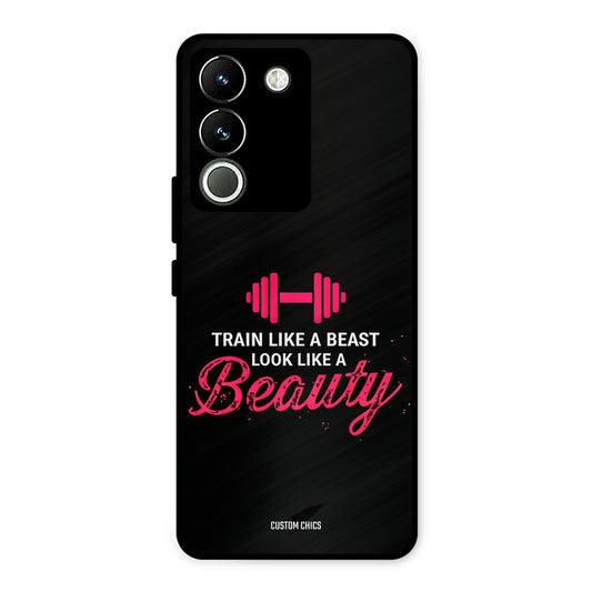 Train Like Beast Vivo Y200 Mobile Back Cover - Typography PrintShield Case