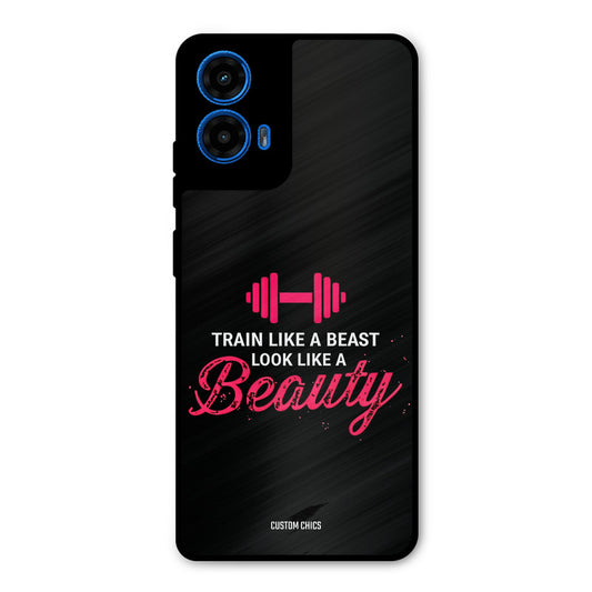 Train Like Beast Moto G45 Mobile Back Cover - Typography PrintShield Case