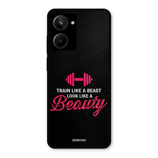 Train Like Beast Realme 10 Mobile Back Cover - Typography PrintShield Case