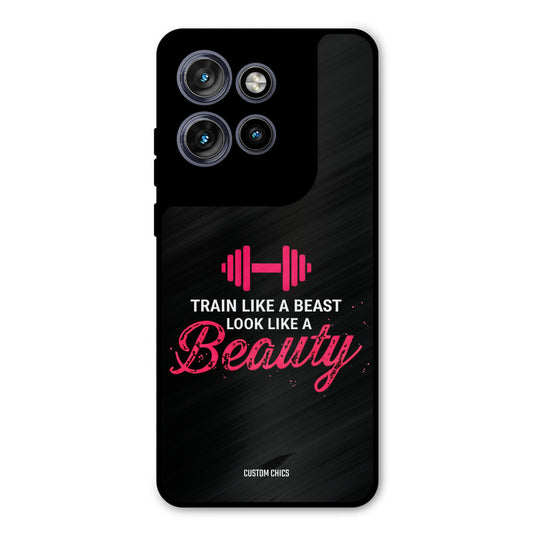 Train Like Beast Motorola Edge 50 Neo Mobile Back Cover - Typography PrintShield Case