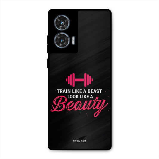 Train Like Beast Motorola Edge 50 Fusion Mobile Back Cover - Typography PrintShield Case