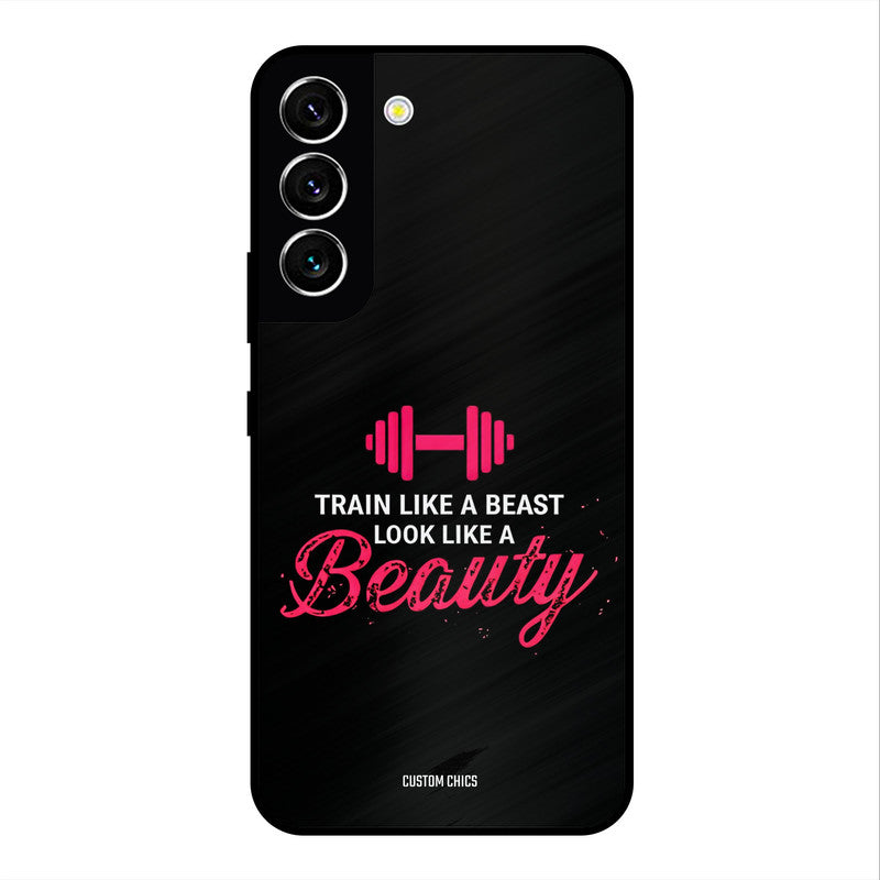Train Like Beast Samsung Galaxy S22 Mobile Back Cover - Typography PrintShield Case